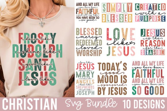 Christian Quotes SVG Bundle Graphics for Crafts