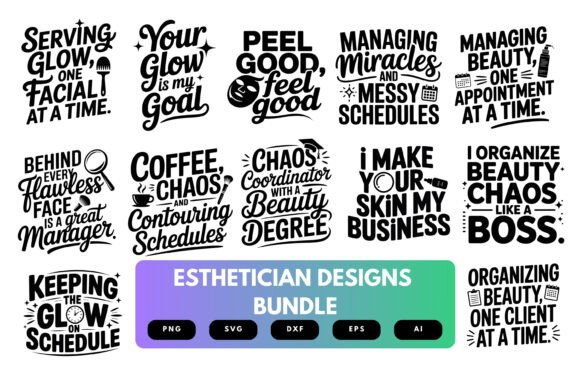 Esthetician SVG Bundle Graphics for Crafts