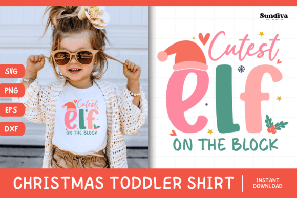 Fun Christmas Toddler Shirt Graphic for Branding