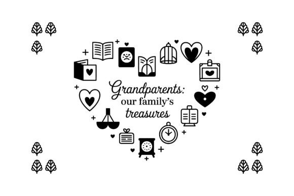 Grandparents Family Treasure Graphics for Bloggers and Designers