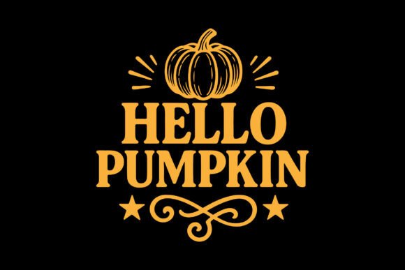 Hello Pumpkin SVG Graphic for Crafts