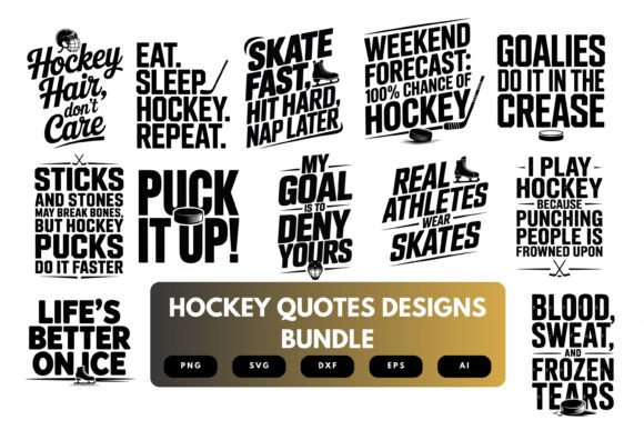 Hockey SVG Bundle Graphics for Crafts