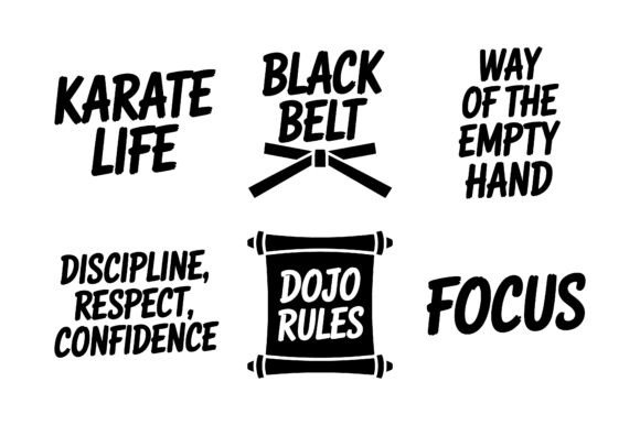 Karate Life Dojo Rules Graphics for Crafts