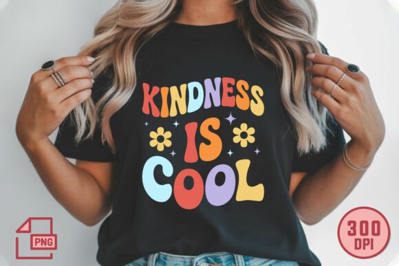 Kindness Is Cool Retro Quote Design: Graphics for Crafts