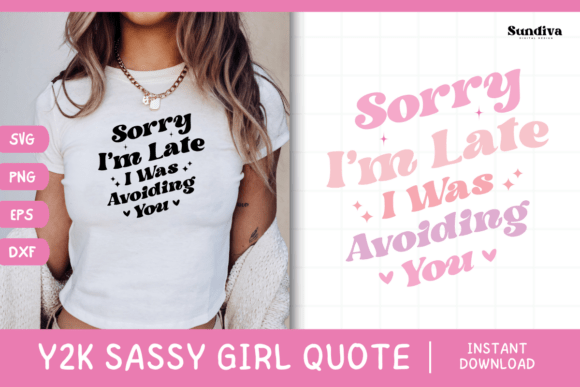 Y2K Sassy Girl Baby Tee Quote 2 Graphics