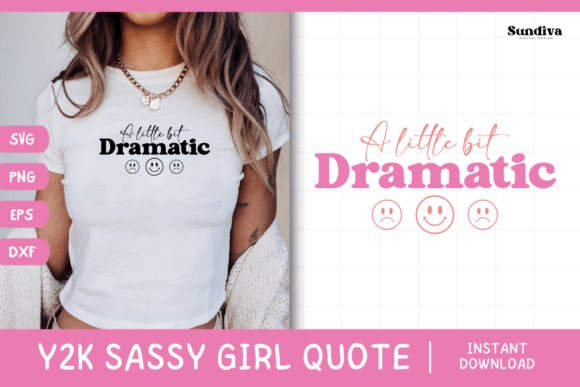 Y2K Sassy Girl Baby Tee Quote 22 Graphics for Crafts